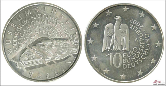 Alemania - Federal - 2002 - Monedas euros en plata - S/C / UNC - 10 € año 2002 letra A / Museo Berlin