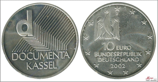 Alemania - Federal - 2002 - Monedas euros en plata - S/C / UNC - 10 € año 2002 letra J / Kassel