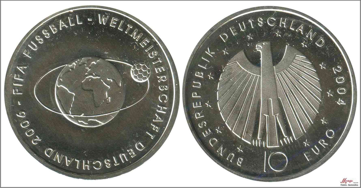 Alemania - Federal - 2004 - Monedas euros en plata - PROOF - 10 € año 2004 / FIFA