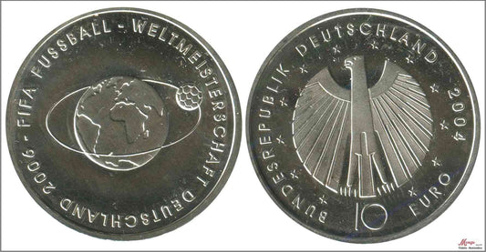 Alemania - Federal - 2004 - Monedas euros en plata - PROOF - 10 € año 2004 / FIFA