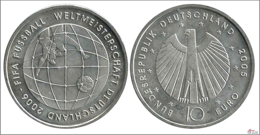 Alemania - Federal - 2005 - Monedas euros en plata - S/C / UNC - 10 € año 2005 FIFA