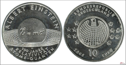 Alemania - Federal - 2005 - Monedas euros en plata - S/C / UNC - 10 € año 2005 letra J