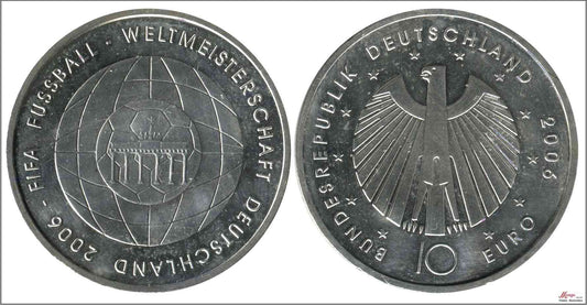 Alemania - Federal - 2006 - Monedas euros en plata - S/C / UNC - 10 € año 2006 FIFA