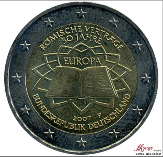 Alemania - Federal - 2007 - Monedas Euros circulación - S/C / UNC - 2 € año 2007 / 50 Aniv. tratado Roma (1 moneda)