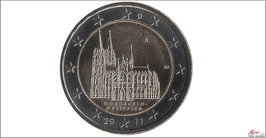 Alemania - Federal - 2011 - Monedas Euros circulación - S/C / UNC - 2 € Año 2011/ Nordrhein - Westfalen (1 moneda)