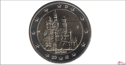 Alemania - Federal - 2012 - Monedas Euros circulación - S/C / UNC - 2 € Año 2012/ Baviera (1 moneda)