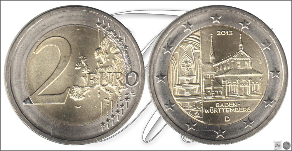 Alemania - Federal - 2013 - Monedas Euros circulación - S/C / UNC - 2 € Año 2013/ Baden-Wurttemberg (1 moneda)