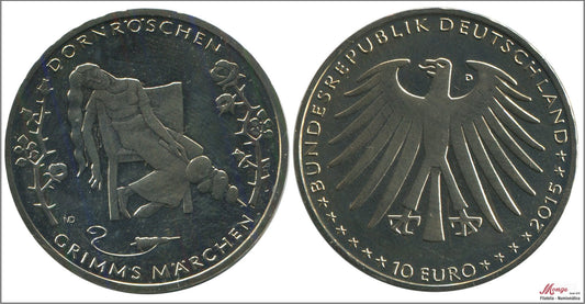 Alemania - Federal - 2015 - Monedas Euros circulación - S/C / UNC - 10 € año 2015 letra D / Bella Durmiente