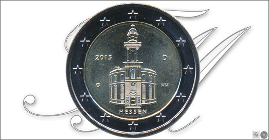 Alemania - Federal - 2015 - Monedas Euros circulación - S/C / UNC - 2 € Año 2015 / Hessen (1 moneda)