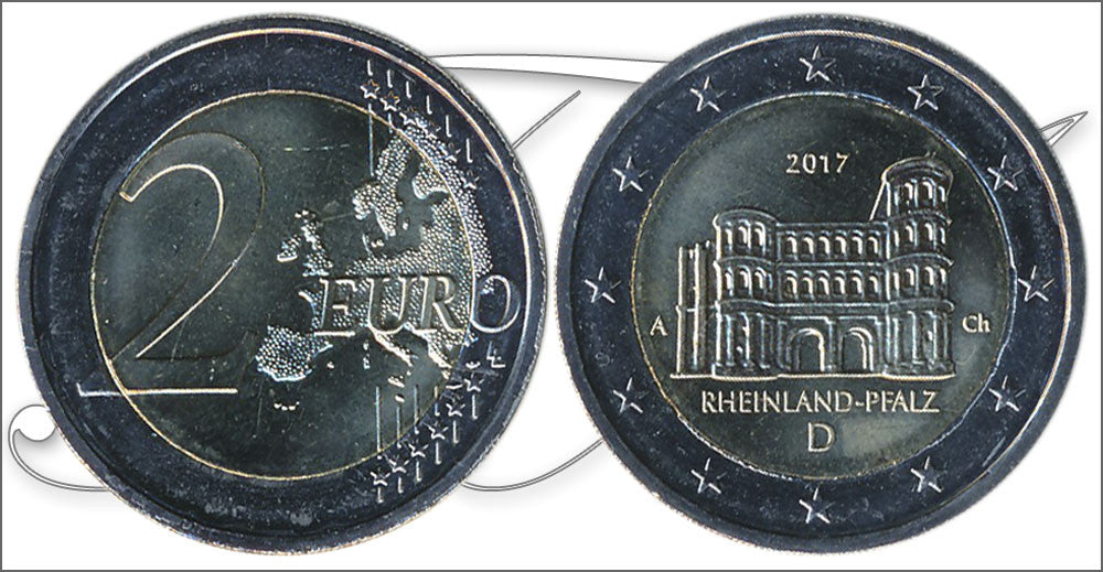 Alemania - Federal - 2017 - Monedas Euros circulación - S/C / UNC - 2 € Año 2017 / Rheinland-Pflaz / suelta