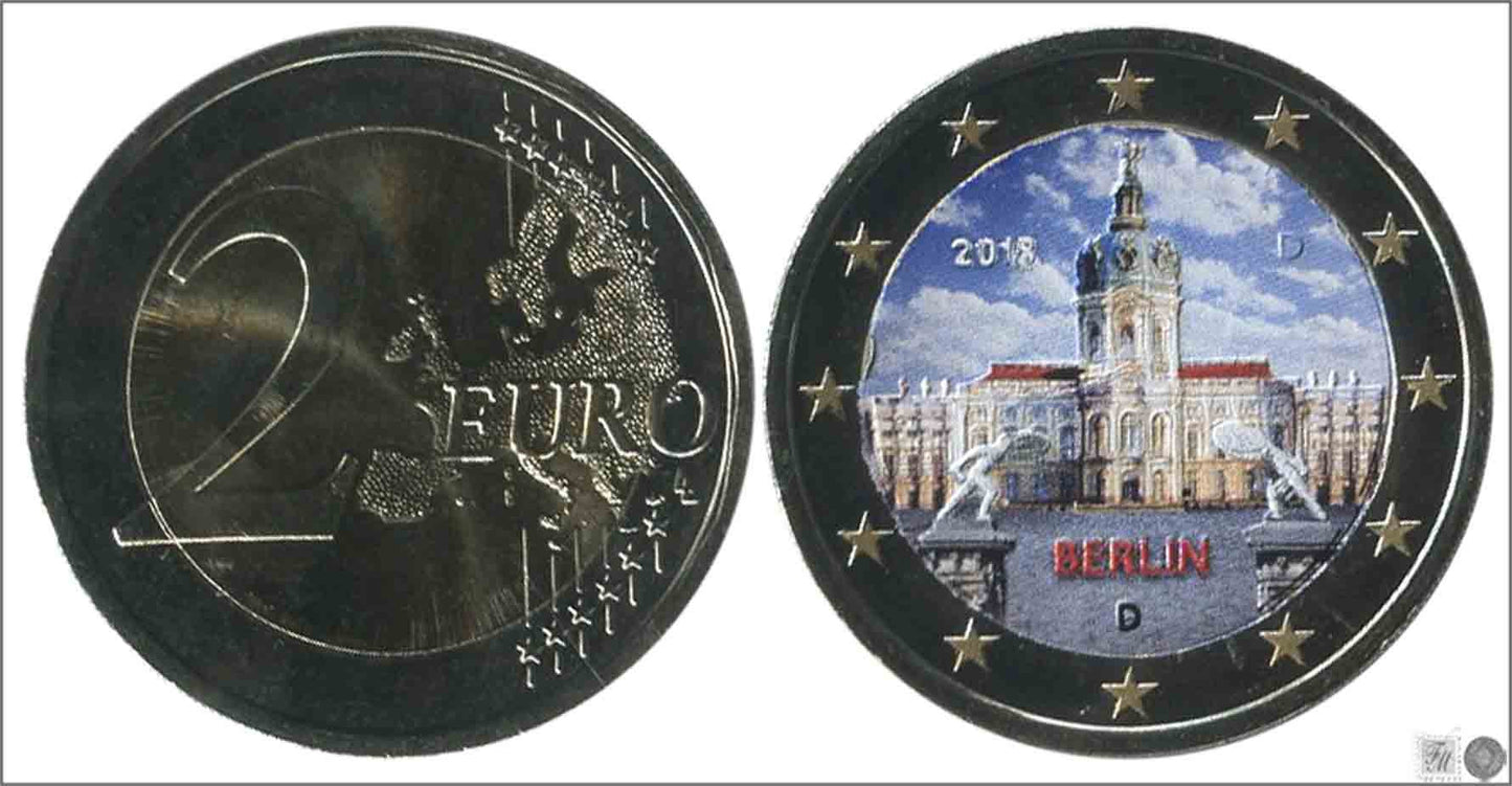 Alemania - Federal - 2018 - Monedas Euros Color - S/C / UNC - 2 € Año 2018 / Color / Palacio de Charlottenburg / 1 moneda