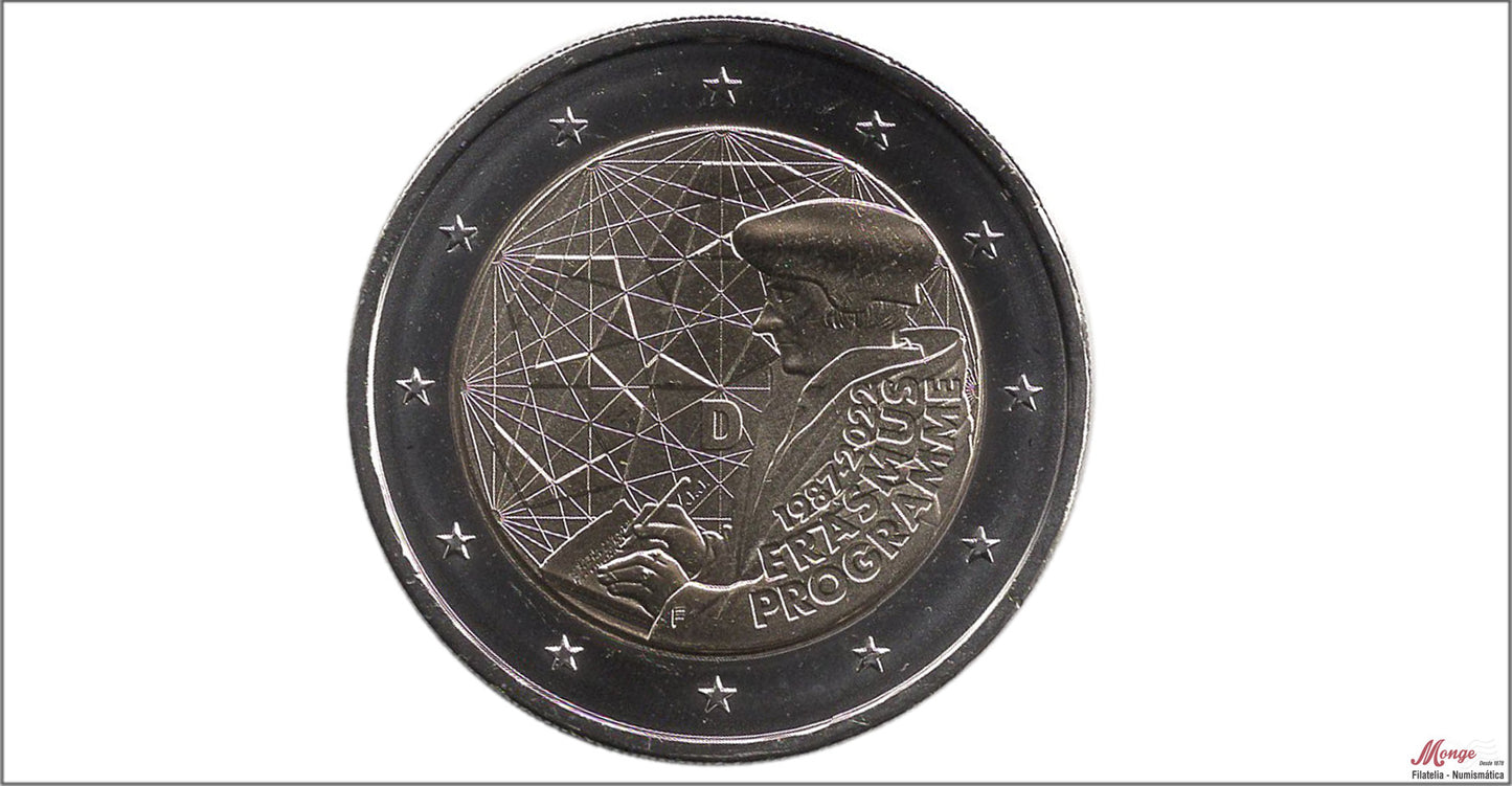 Alemania - Federal - 2022 - Monedas Euros circulación - S/C / UNC - 2 € Año 2022 / Erasmus