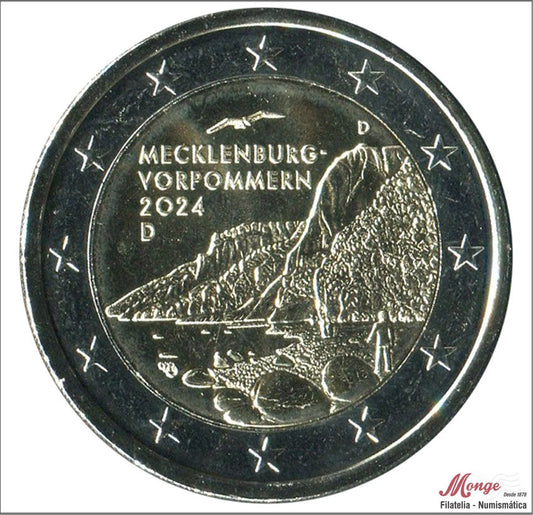 Alemania - Federal - 2024 - Monedas Euros circulación - S/C / UNC - 2 € Año 2024 / Mecklenburgo - Pomerania Occidental