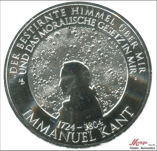 Alemania - Federal - 2024 - Monedas euros en plata - S/C / UNC - 20 € año 2024 / Inmanuel Kant - J