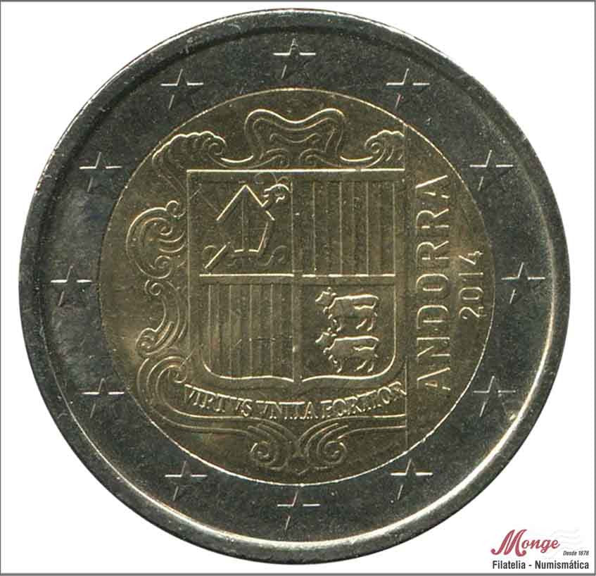 Andorra - 2014 - Monedas Euros circulación - S/C / UNC - 2 € Año 2014