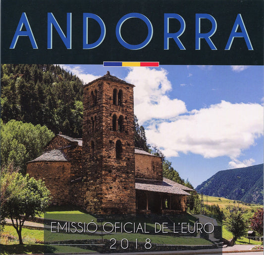 Andorra - 2018 - Monedas Euros en cartera oficial - FDC / MS - Año 2018 (8 monedas)