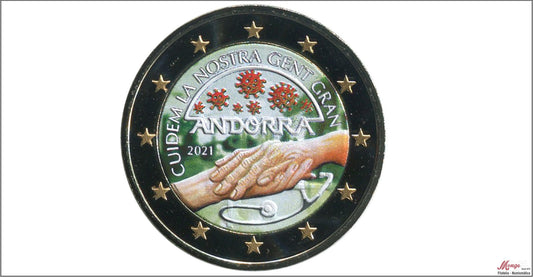 Andorra - 2021 - Monedas Euros Color - S/C / UNC - 2 € Año 2021 / Cuidem la nostra gent gran