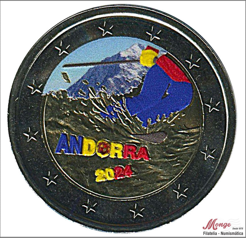 Andorra - 2024 - Monedas Euros Color - S/C / UNC - 2 € Año 2024 / 100 Anys de l´esqui