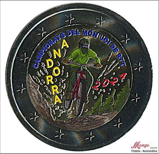 Andorra - 2024 - Monedas Euros Color - S/C / UNC - 2 € Año 2024 / Campeonatos de BTT 2024