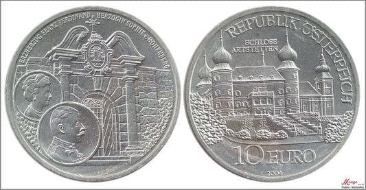 Austria - 2004 - Monedas euros en plata - Nº KM03115 - S/C / UNC - 10 € año 2004 / Castillo de Artstetten