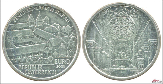 Austria - 2008 - Monedas euros en plata - S/C / UNC - 10 € año 2008 / Seckau