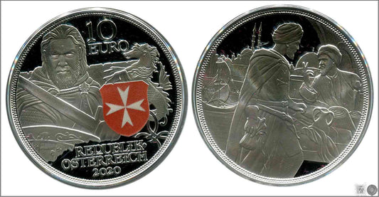 Austria - 2020 - Monedas euros en plata - PROOF - 10 € Año 2020 2ª / Fortaleza ´´Con cota de malla´´ / Color / En estuche oficia