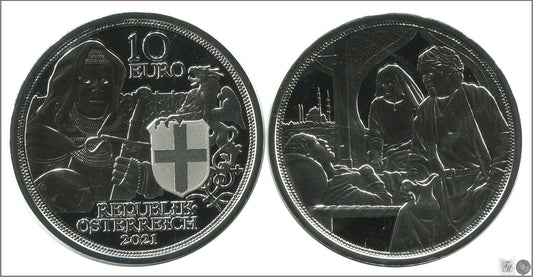 Austria - 2021 - Monedas euros en plata - PROOF - 10 € Año 2021 1ª / Fraternidad Brotherhood / Color / En estuche oficial