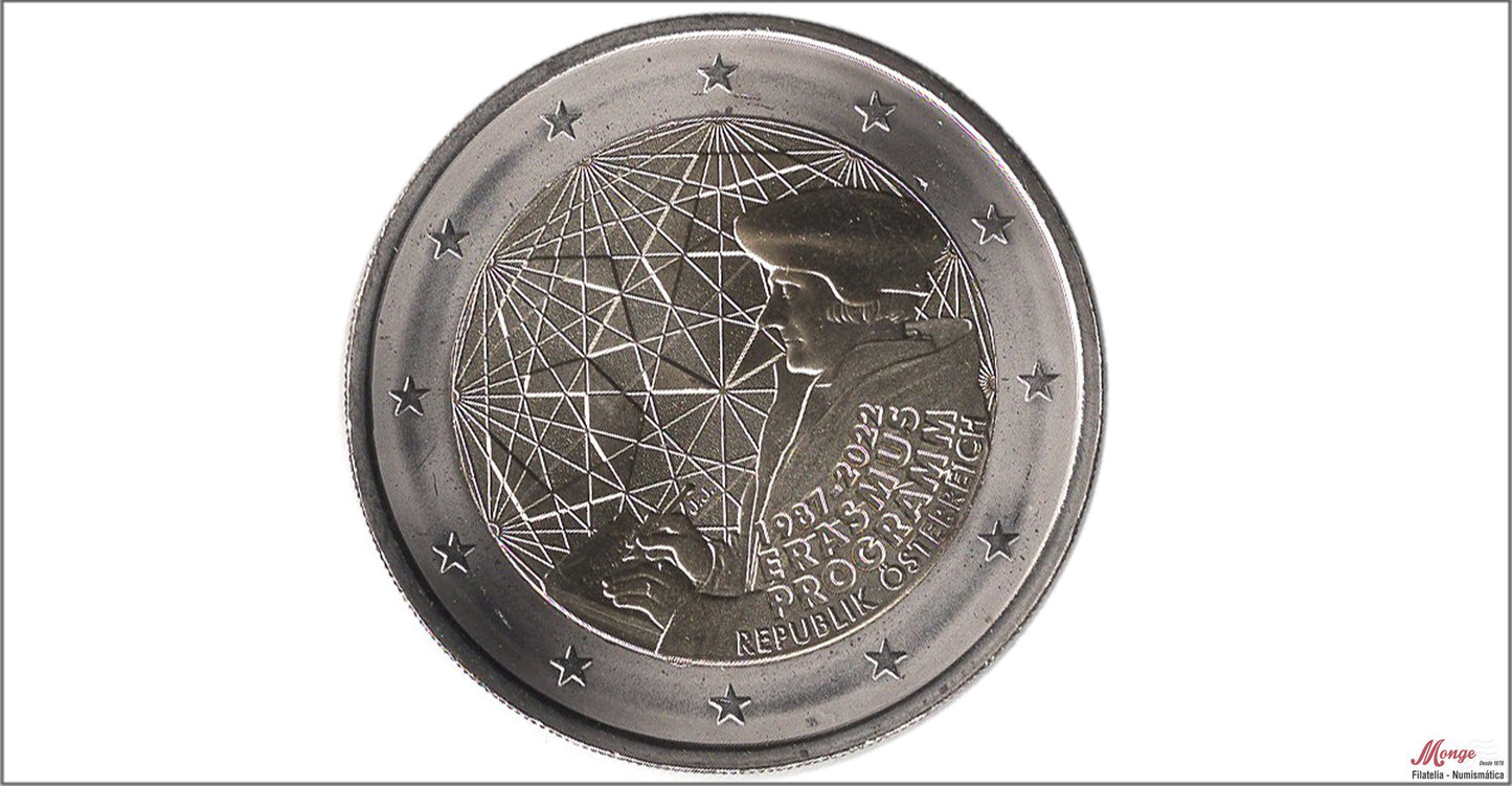 Austria - 2022 - Monedas Euros circulación - S/C / UNC - 2 € Año 2022 / Erasmus