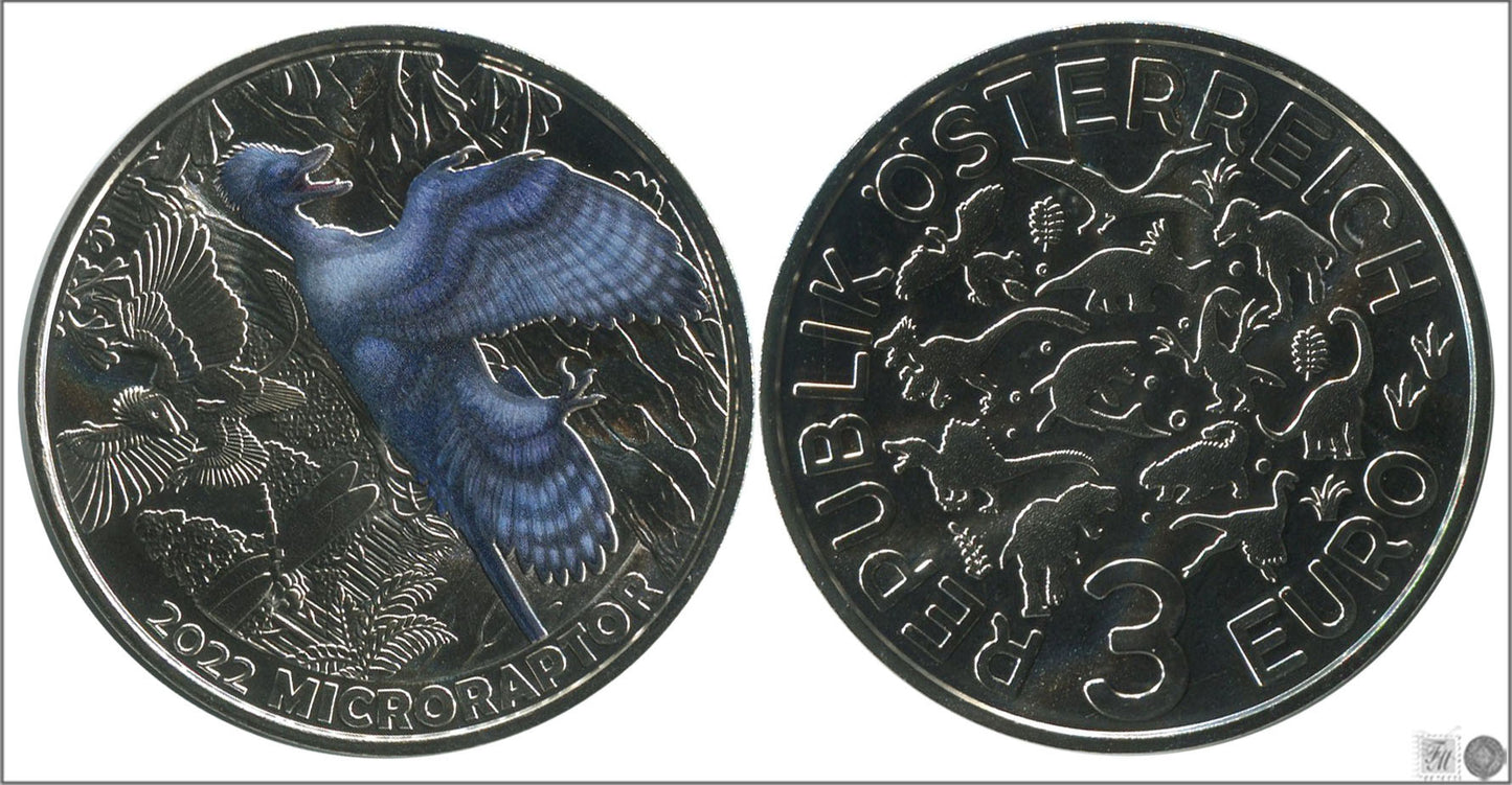 Austria - 2022 - Monedas Euros circulación - S/C / UNC - 3 € Año 2022 / 10º Microrapror