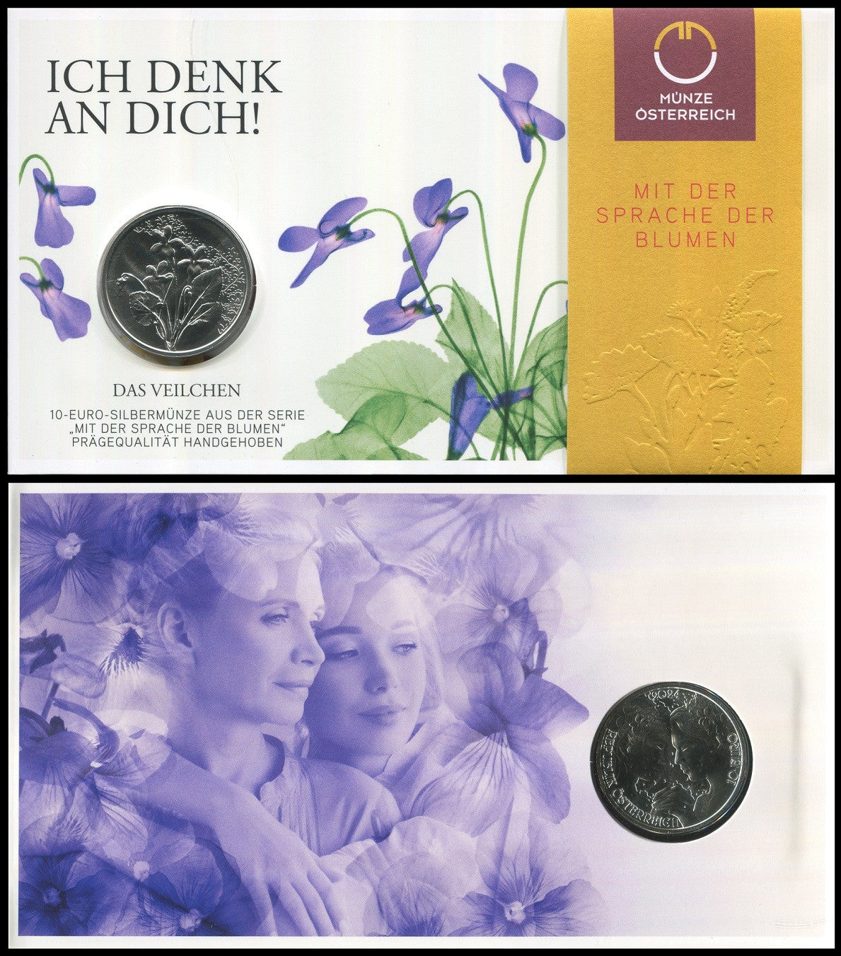 Austria - 2024 - Monedas euros en plata - S/C / UNC - 10 € Año 2024 / 2º Violet / En plafon oficial