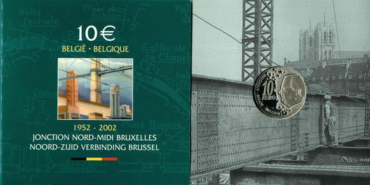 Bélgica - 2002 - Monedas euros en plata - PROOF - 10 € año 2002 Tren