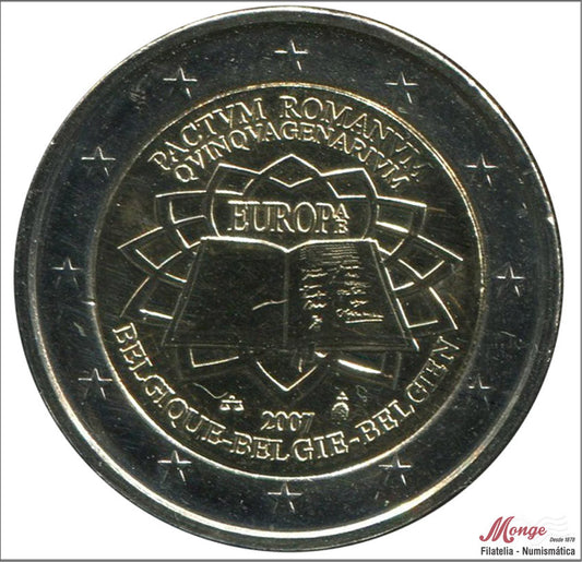 Bélgica - 2007 - Monedas Euros circulación - S/C / UNC - 2 € año 2007 / 50 Aniv. Tratado Roma