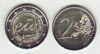 Bélgica - 2010 - Monedas Euros circulación - S/C / UNC - 2 € Año 2010 / Presidencia UE