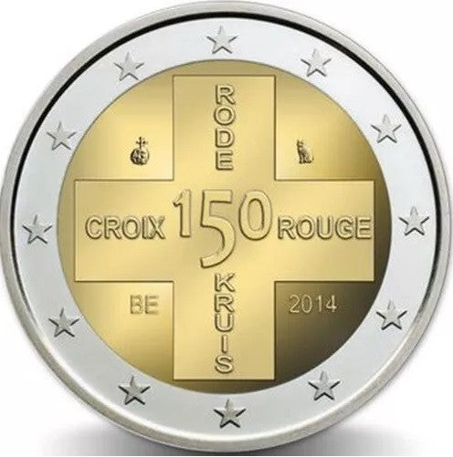 Bélgica - 2014 - Monedas Euros circulación - S/C / UNC - 2 € Año 2014 / Cruz Roja suelta