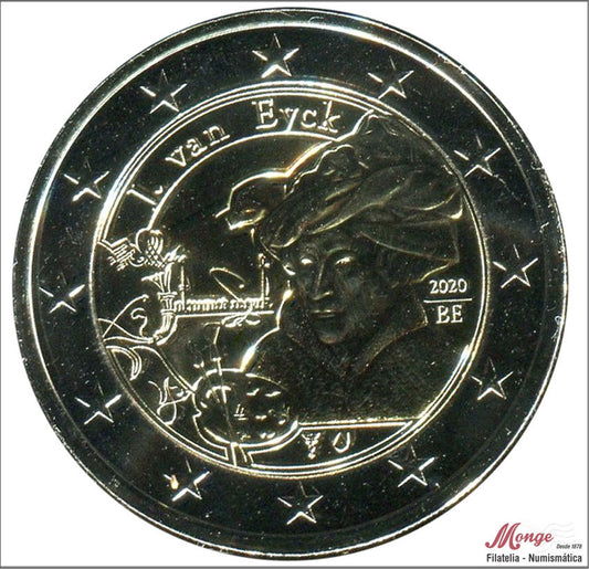 Bélgica - 2020 - Monedas Euros circulación - S/C / UNC - 2 € Año 2020 / Jan Van Eyck