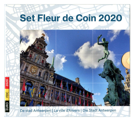 Bélgica - 2020 - Monedas Euros en cartera oficial - FDC / MS - Cartera Año 2020 ( 10 monedas )