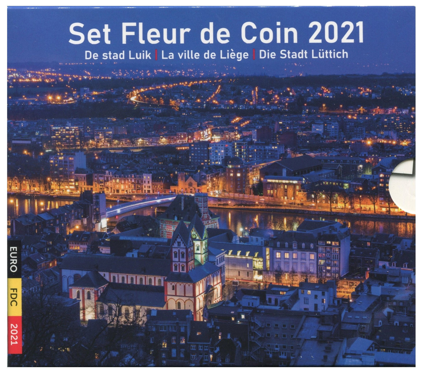 Bélgica - 2021 - Monedas Euros en cartera oficial - FDC / MS - Cartera Año 2021 ( 10 monedas )