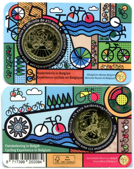 Bélgica - 2023 - Monedas Euros circulación - S/C / UNC - 2,5 € Año 2023 / Ciclismo en blister