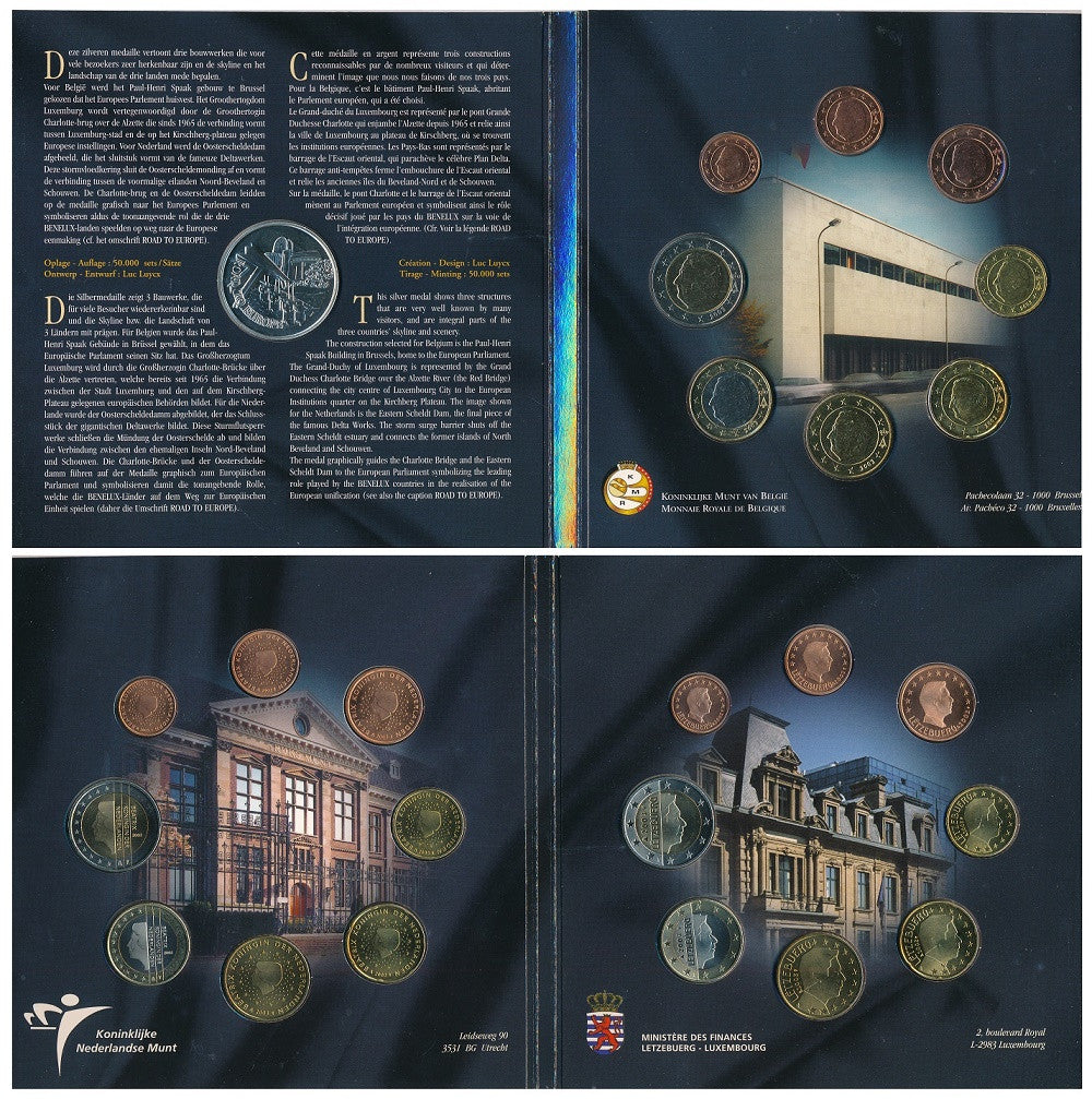 Benelux - 2003 - Monedas Euros en cartera oficial - FDC / MS - Cartera 2003 Belgica/Holanda/Luxemburgo (24m)