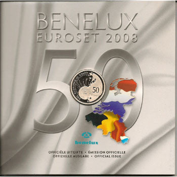 Benelux - 2008 - Monedas Euros en cartera oficial - FDC / MS - Cartera 2008 Belgica/Holanda/Luxemburgo (24m+geton)