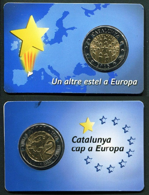 Catalunya - 2015 - Monedas Euros en Prueba - FDC / MS - 2 € año 2015 / Hacia Europa / en blister