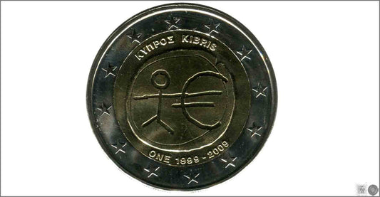 Chipre - 2009 - Monedas Euros circulación - S/C / UNC - 2 € año 2009 / 10 Aniv. Euro