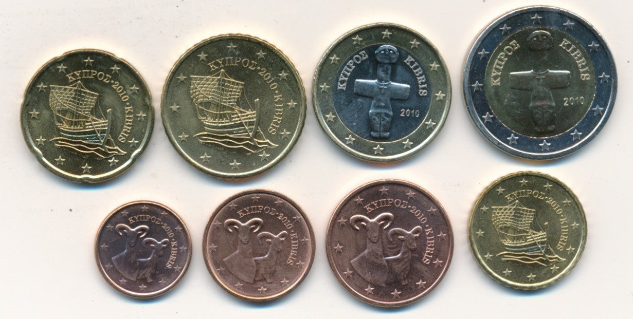 Chipre - 2014 - Monedas Euros circulación - S/C / UNC - Año 2014 (8 monedas)