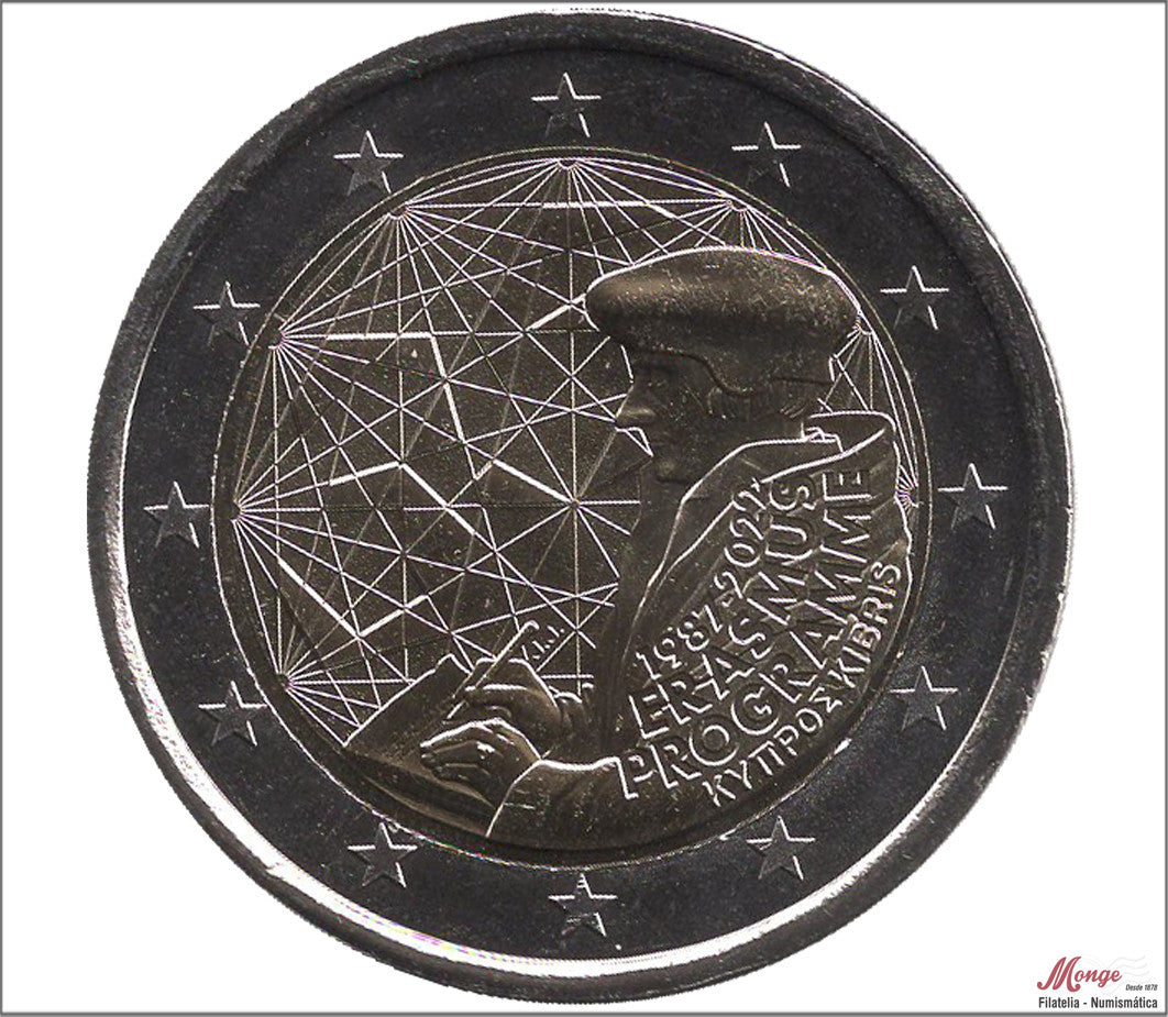 Chipre - 2022 - Monedas Euros circulación - S/C / UNC - 2 € Año 2022 / Erasmus