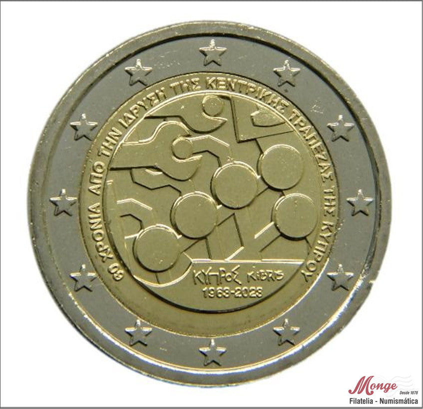 Chipre - 2023 - Monedas Euros circulación - S/C / UNC - 2 € Año 2023 / Banco