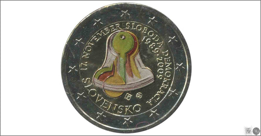 Eslovaquia - 2009 - Monedas Euros Color - S/C / UNC - 2 € año 2009 / 20 Aniv. Revolución Terciopelo