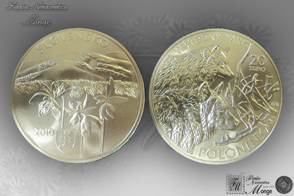 Eslovaquia - 2010 - Monedas euros en plata - FDC / MS - 20 € año 2010 / Narodny Park