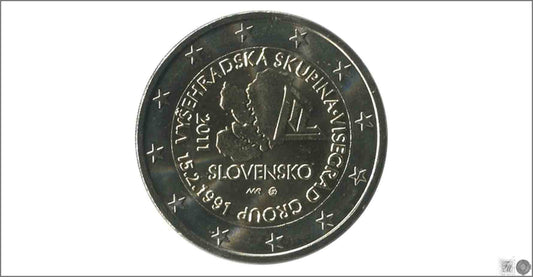 Eslovaquia - 2011 - Monedas Euros circulación - S/C / UNC - 2 € Año 2011 / 20 A. Acuerdo Visegrad