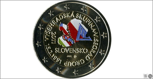 Eslovaquia - 2011 - Monedas Euros Color - S/C / UNC - 2 € Año 2011 / 20 A. Acuerdo Visegrad