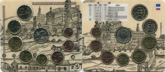 Eslovaquia - 2012 - Monedas Euros circulación - FDC / MS - Año 2012 (8 monedas+medalla) en plafon